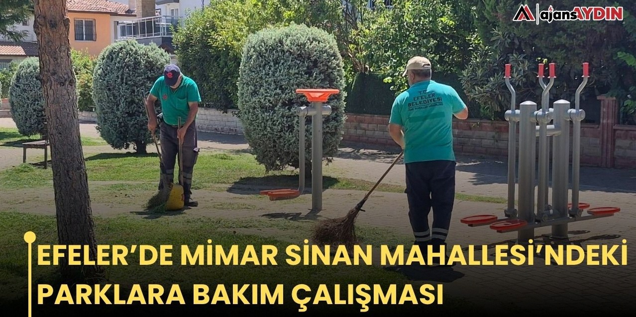 Efeler’de Mimar Sinan Mahallesi’ndeki parklara bakım çalışması