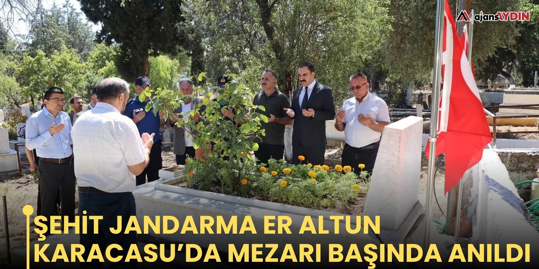 Şehit jandarma er Altun Karacasu’da kabri başında dualarla anıldı