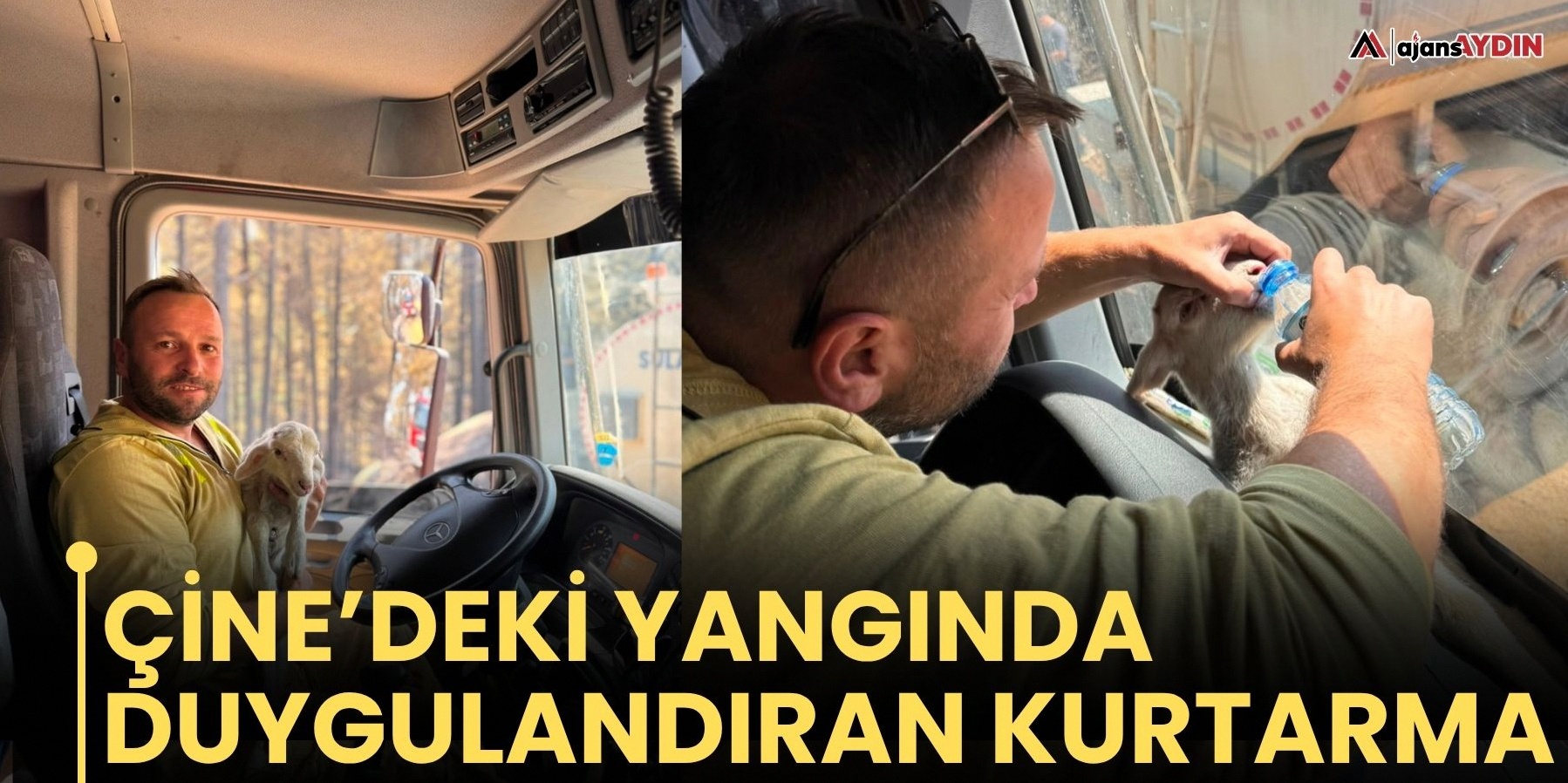 Çine ilçesindeki yangın felaketinde duygusal anlar