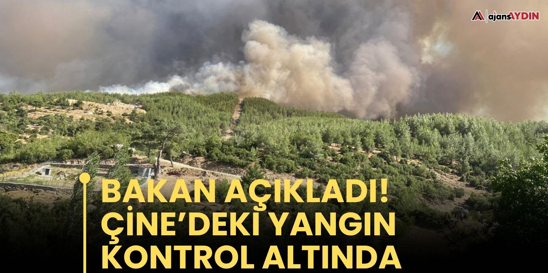 Bakan duyurdu! Çine mevkisindeki yangın kontrol altına alındı